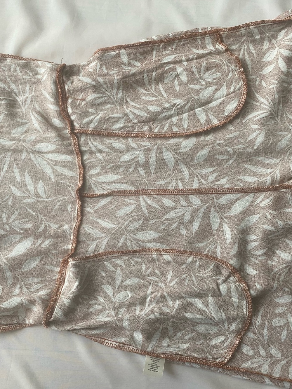 Monteau Rust Leaf-Print Wide-Leg Belted Jumpsuit - Picture 13 of 16